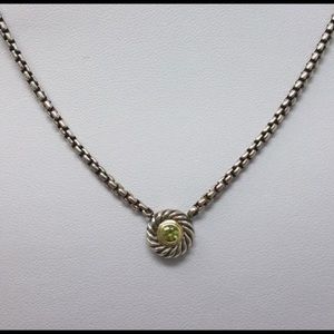 David Yurman gold silver necklace